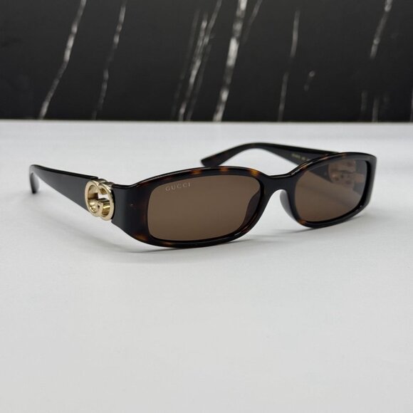 NEW GG1661S 002 GUCCI DARK HAVANA WOMEN GUCCI SUNGLASSES - Picture 11 of 14